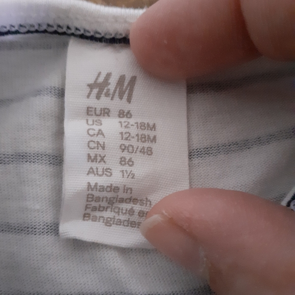 H&M Toddler's peplum striped sleeveless sundress 12-18m - Picture 4 of 4